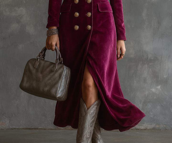 Victoria | Robe Blazer en Velours
