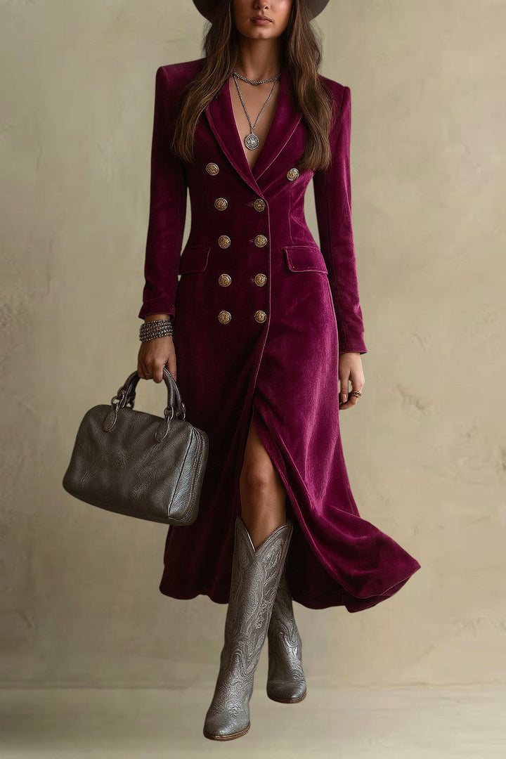 Victoria | Robe Blazer en Velours