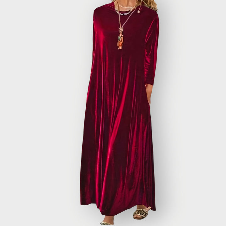 Nessa - Robe Maxi en Velours Luxe