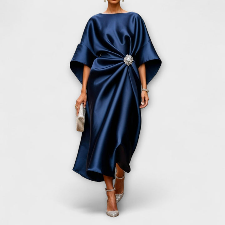 Robe Longue Satiné Luxe Shimmer