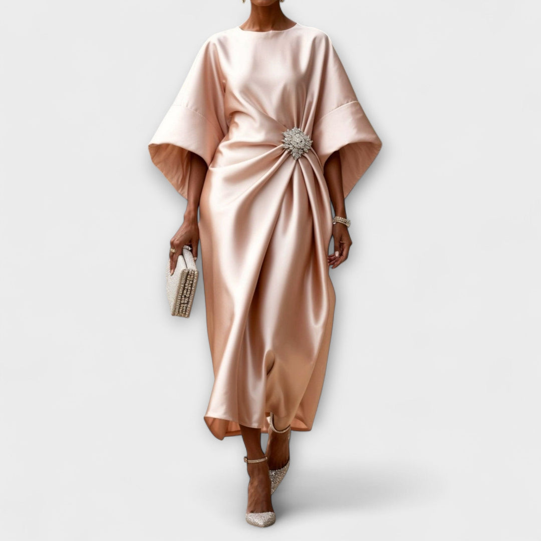 Robe Longue Satiné Luxe Shimmer