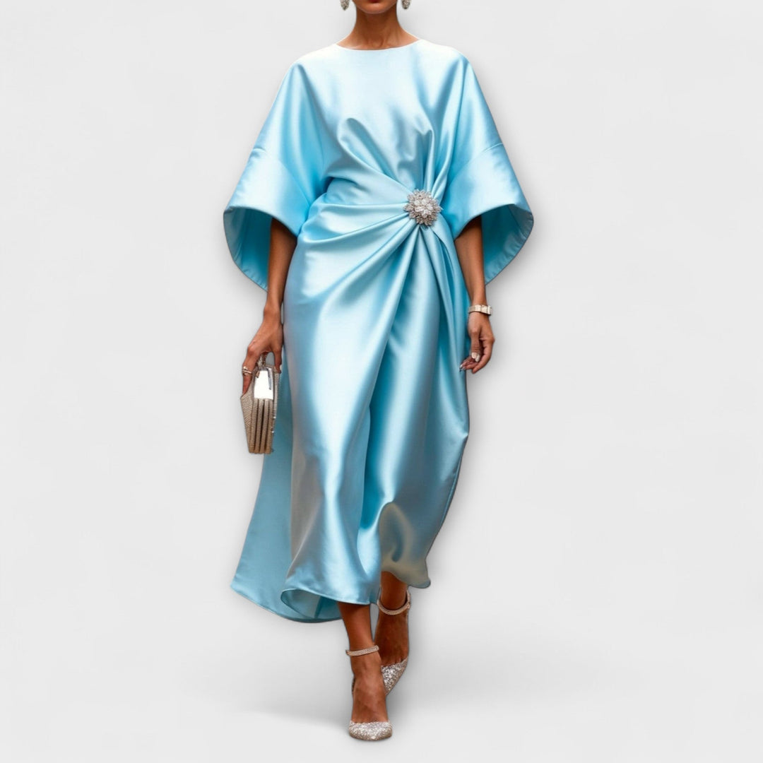 Robe Longue Satiné Luxe Shimmer