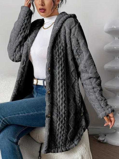 LAURA | VESTE CARDIGAN À CAPUCHE