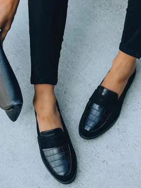 AVA | LOAFERS ORTHOPÉDIQUES À DÉTAIL CROCODILE POUR FEMMES