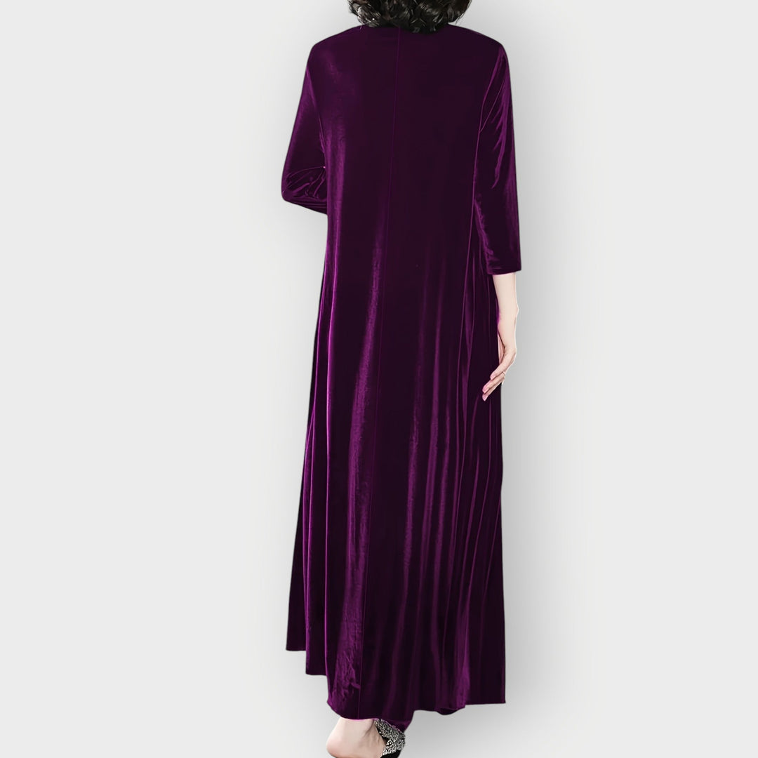 Nessa - Robe Maxi en Velours Luxe