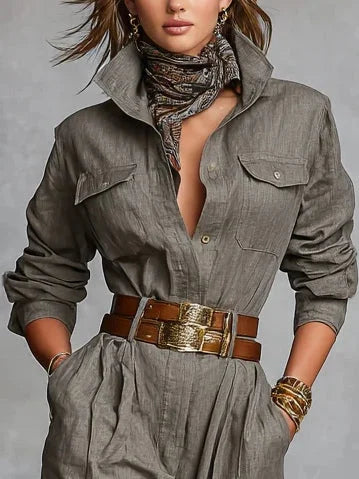 Megan | Salopette en Lin-Coton