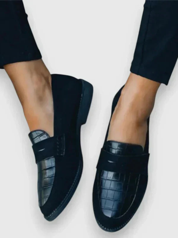 AVA | LOAFERS ORTHOPÉDIQUES À DÉTAIL CROCODILE POUR FEMMES