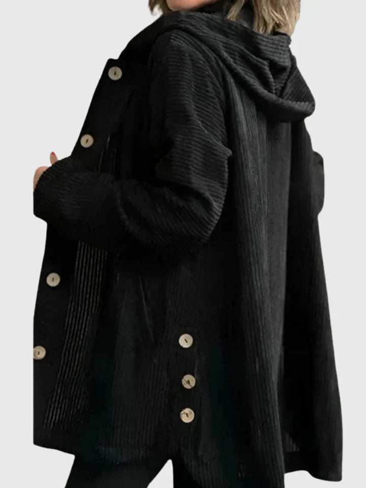 Claudine | Veste à Capuche en Velours Côtelé