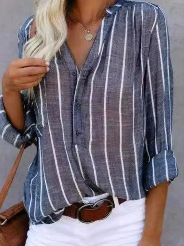 LANE | BLOUSE À BOUTONS RAYÉE