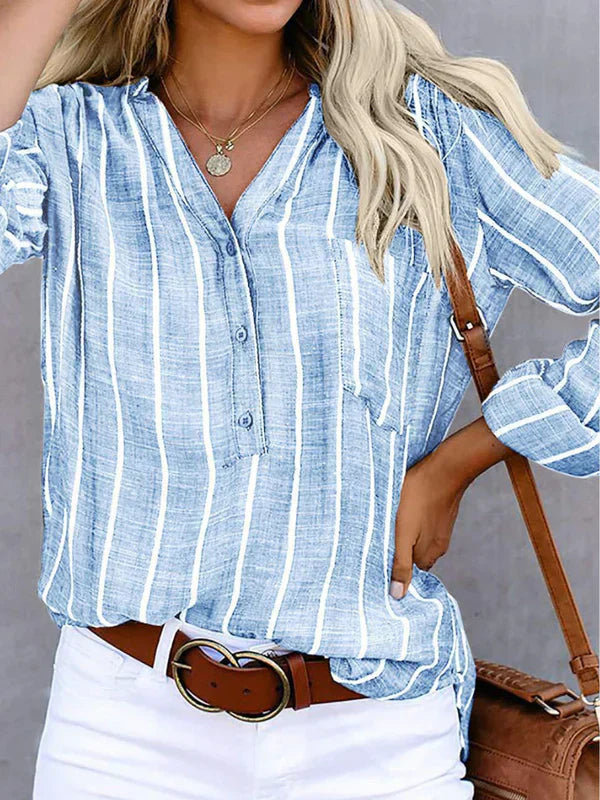 LANE | BLOUSE À BOUTONS RAYÉE