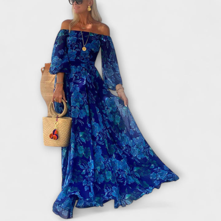 Juniper - Robe Maxi Smockée Florale Off-Shoulder