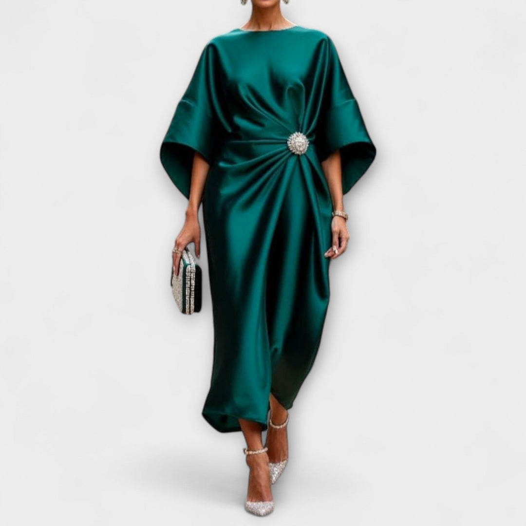 Robe Longue Satiné Luxe Shimmer