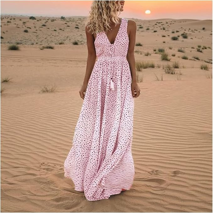 Ismena | Robe Maxi à Pois Boho