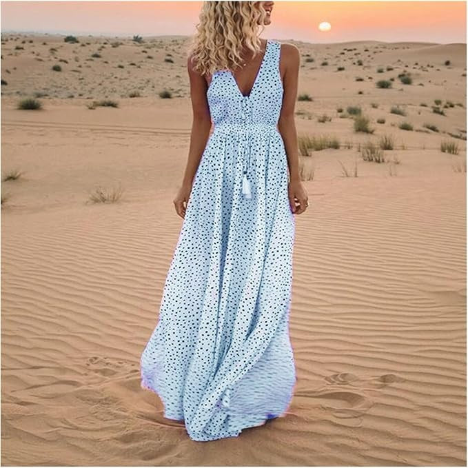 Ismena | Robe Maxi à Pois Boho