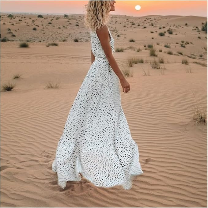 Ismena | Robe Maxi à Pois Boho