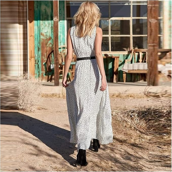 Ismena | Robe Maxi à Pois Boho