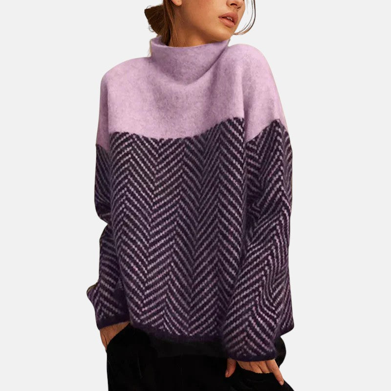Eva - Pull en Tricot Chevrons