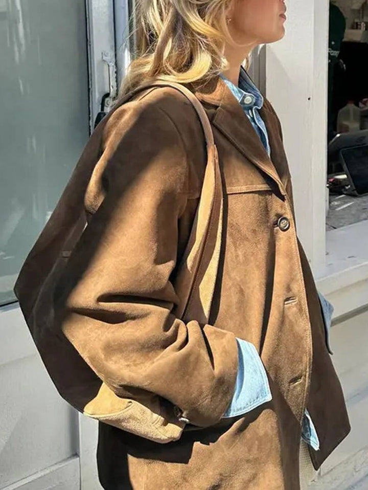 Fiora | Veste Blazer en Suède