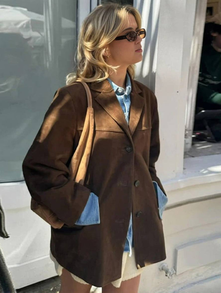 Fiora | Veste Blazer en Suède