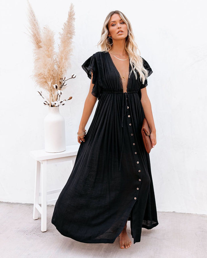 Audra | Robe de Plage Kimono V-Cou Boho
