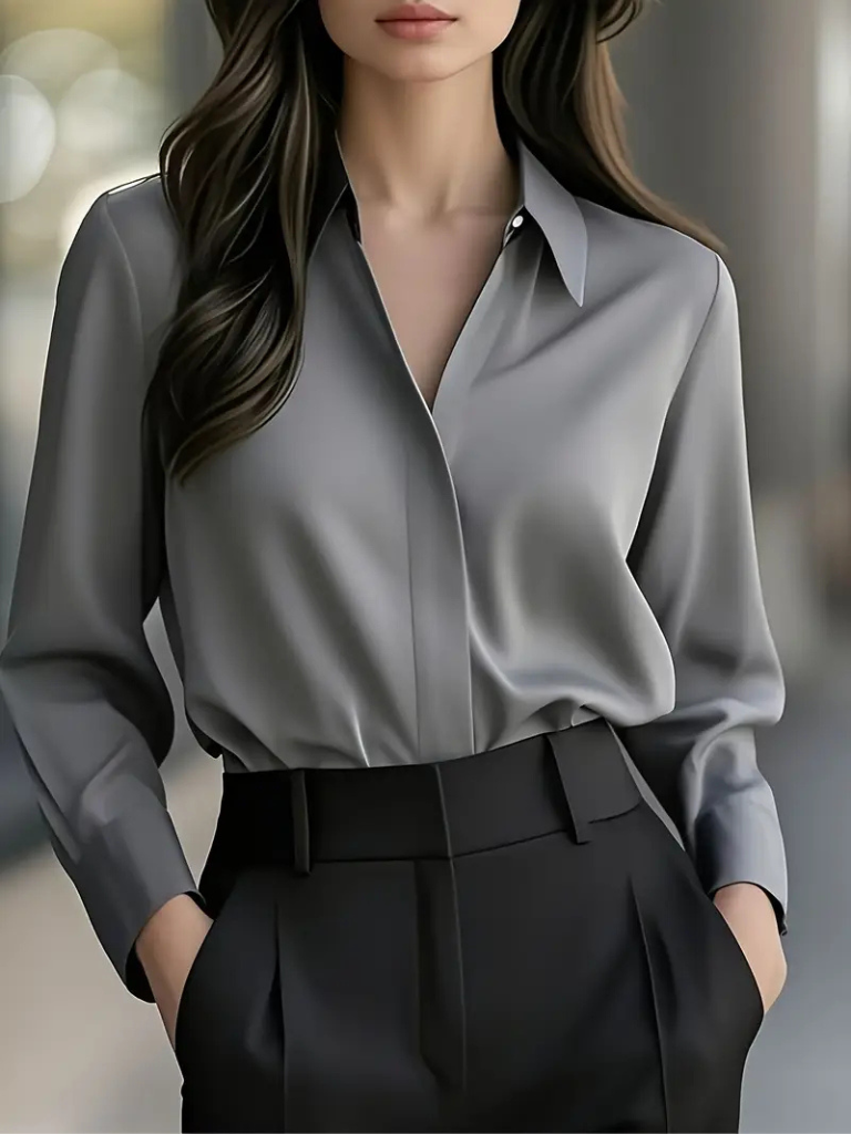 Skylar | Blouse Aspect Satin