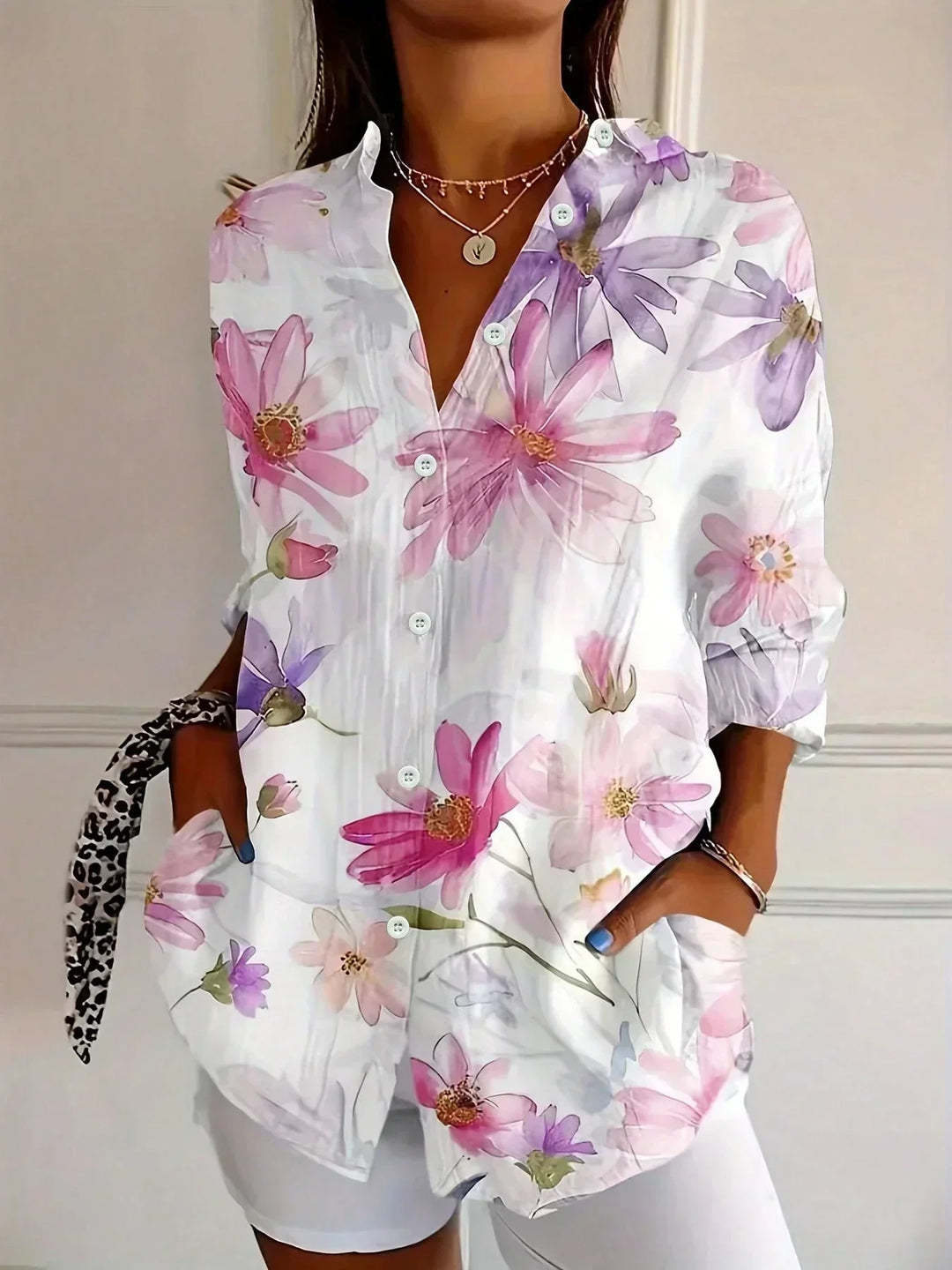 Blouse de fête raffinée - Flottante