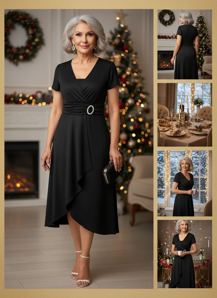 Melly – Robe Midi Intemporelle et Flatteuse