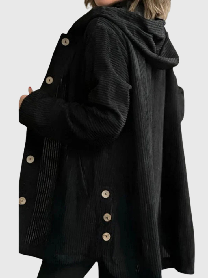 CLAUDINE | VESTE À CAPUCHE EN CORDUROY