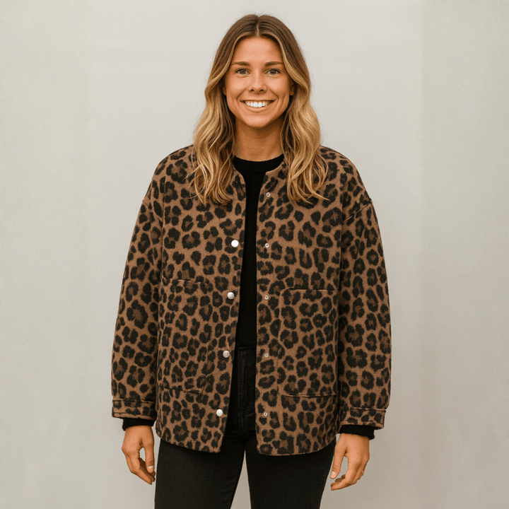CHARLENE | Veste en Imprimé Animal Léopard