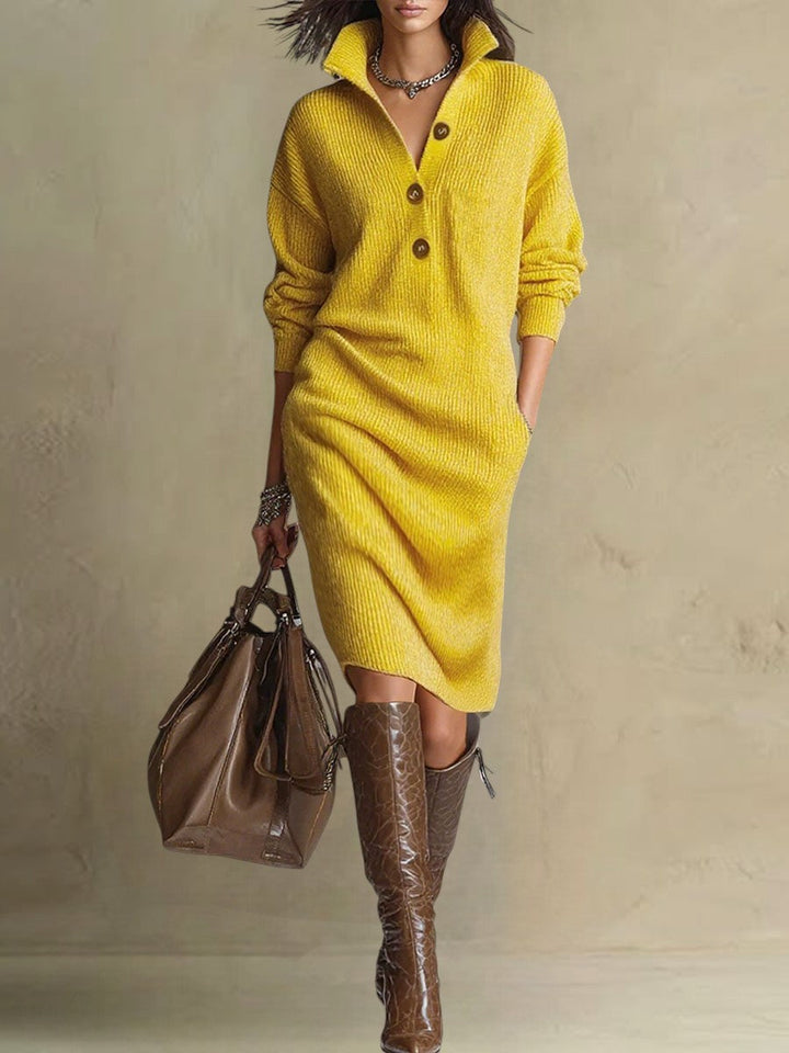 Neige | Robe d'hiver élégante avec boutons