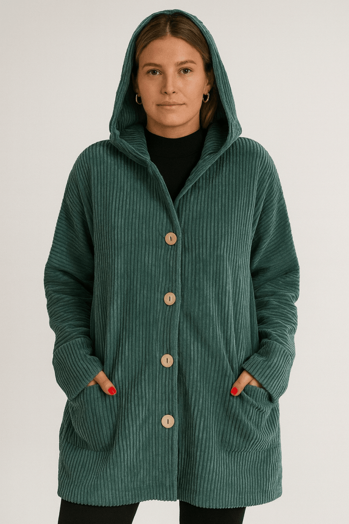 INDIE | Veste en Velours Côtelé à Capuche