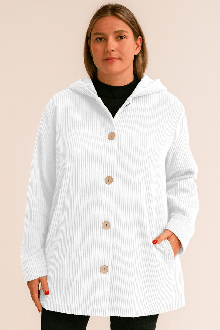 INDIE | Veste en Velours Côtelé à Capuche