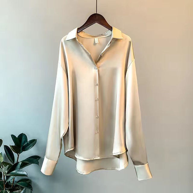 Olivia - Blouse en Satin Luxe à Manches Longues