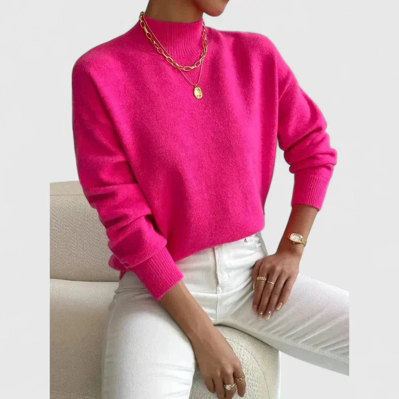 Isla | Pull en Tricot Rose Confortable
