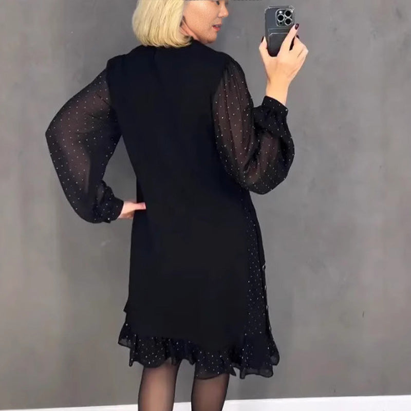 Marélle | Robe Midi à Pois Superposés